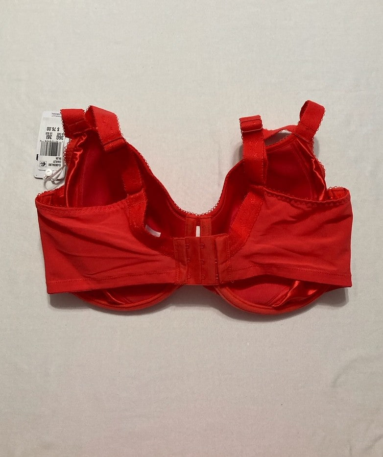 ELOMI Charley Bandless T-Shirt Floral Lace Breathable Spacer Fabric RED 36G
