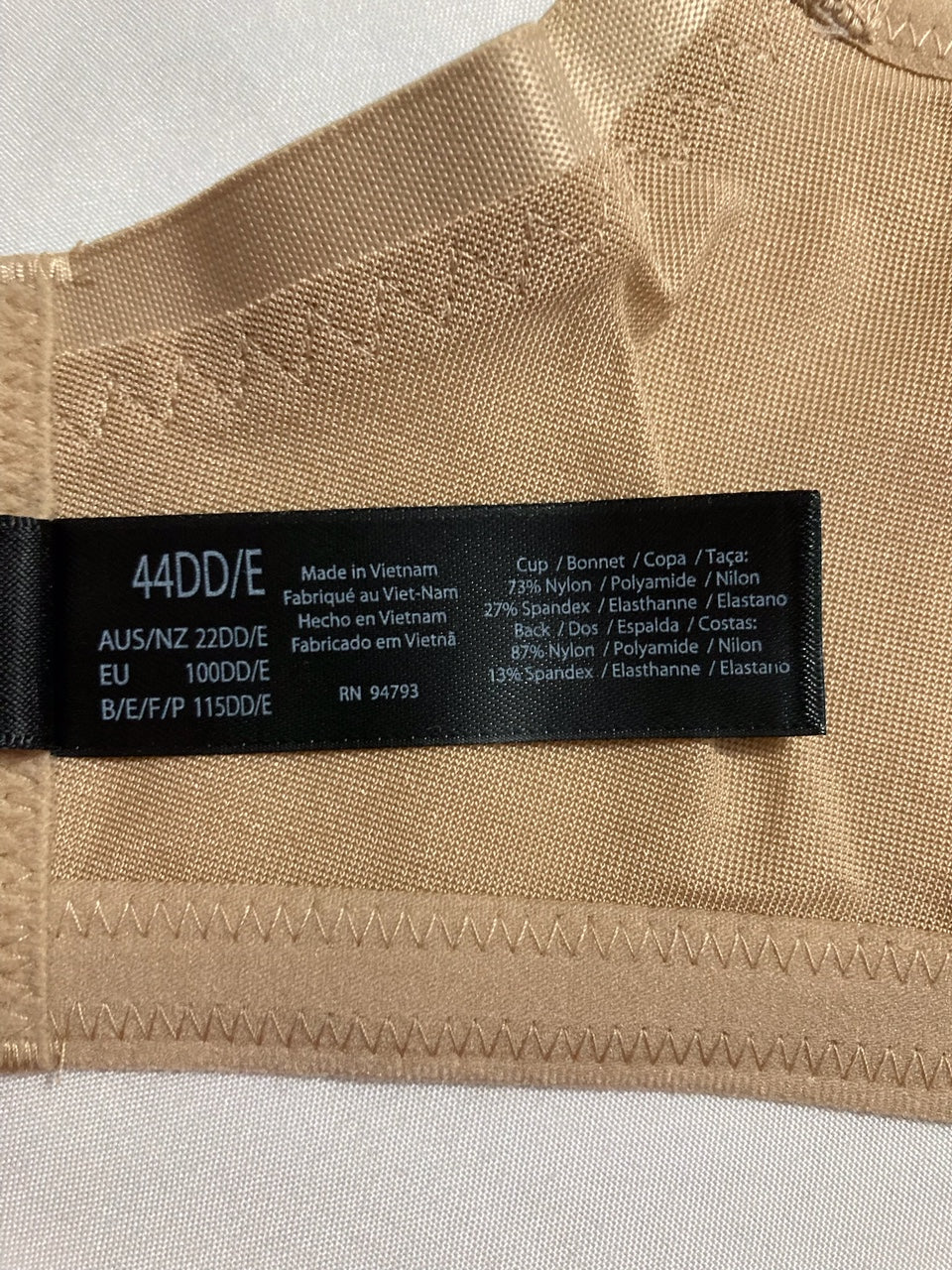 DOMINIQUE Seamless Full Figure Underwire Lingerie for Women BEIGE 44DD