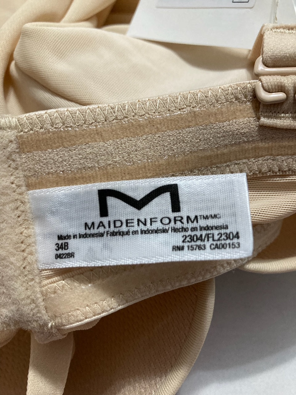 MAIDENFORM Bra & Anti-Static Fajas Shapewear LATTE LIFT 34B