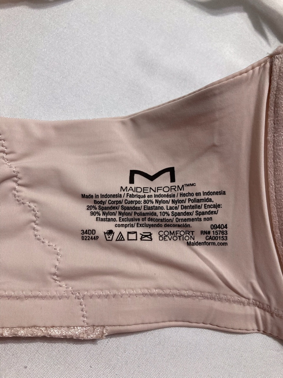 MAIDENFORM Comfort Devotion T-Shirt Bra, Underwire Bra SANDSHELL 34DD