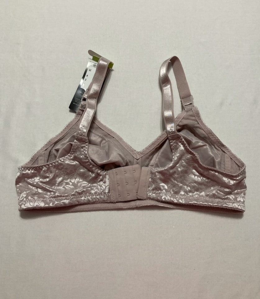 BALI Double Support Wireless Lace Bra with Stay-in-Place Straps GLOSS 40B