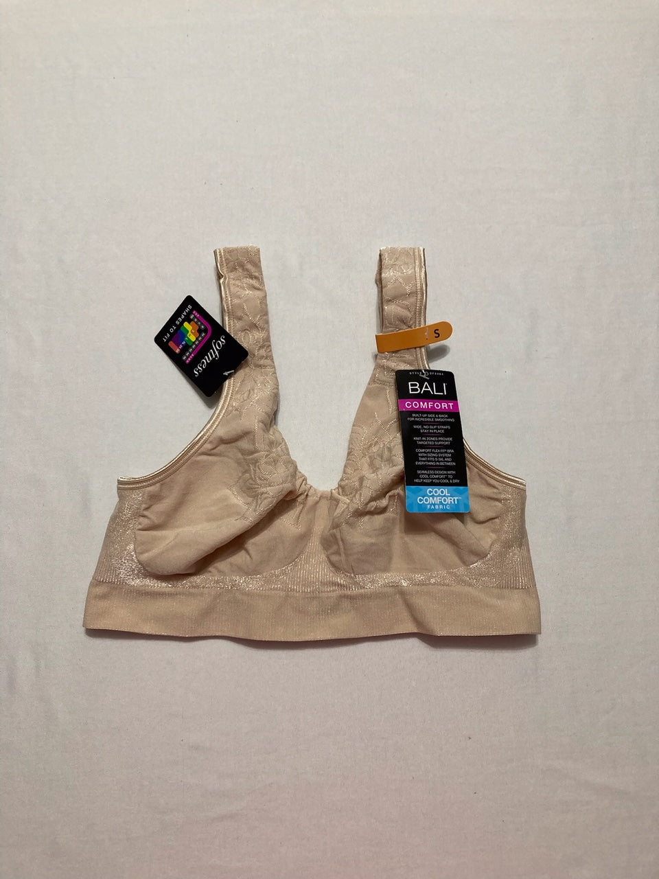 BALI Wireless Bra Comfort Revolution Seamless T-Shirt ALMOND S