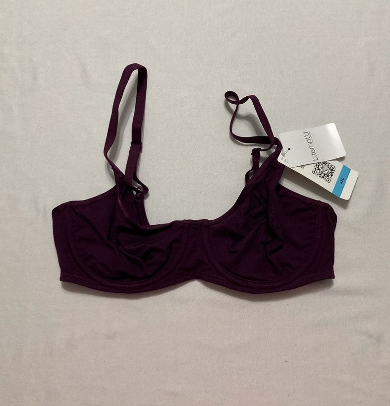B.TEMPT`D Cotton to a Tee Underwire Bra PURPLE 32C