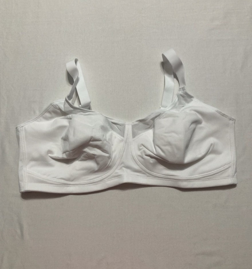 PLAYTEX 18 Hour Minimizer Smoothing Full-Coverage Wireless T-Shirt Bra WHITE 44D