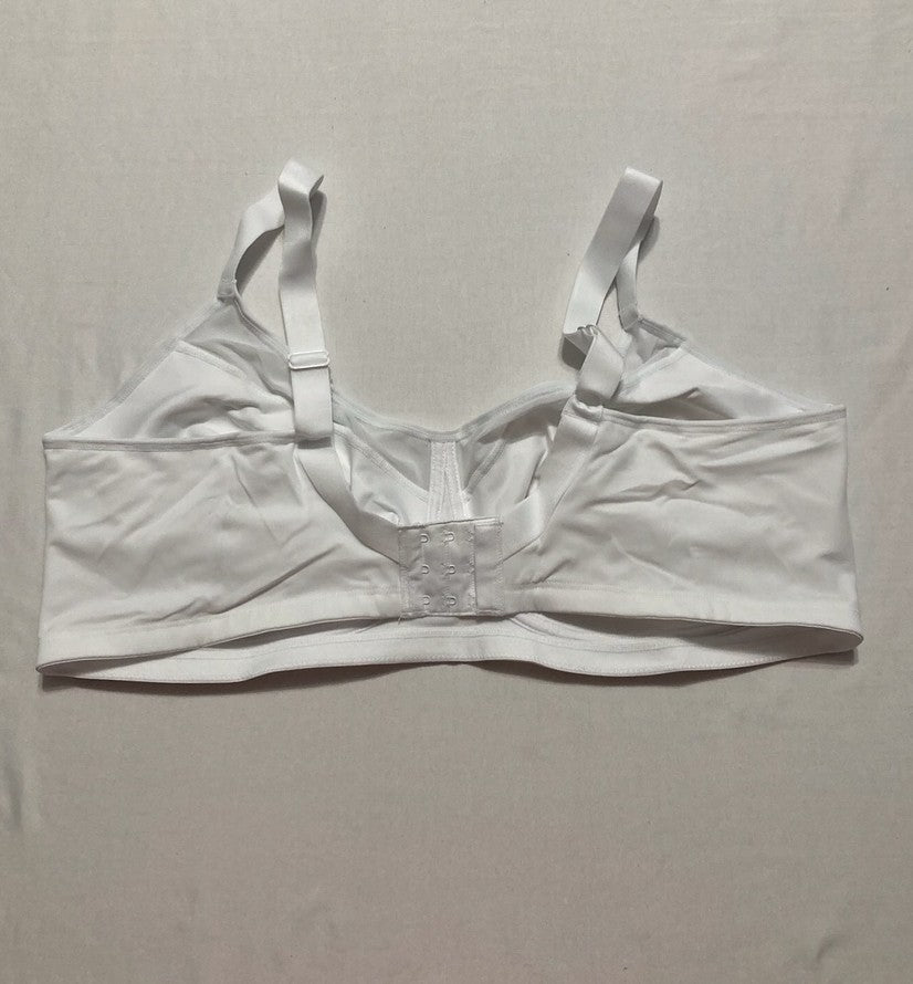 PLAYTEX 18 Hour Minimizer Smoothing Full-Coverage Wireless T-Shirt Bra WHITE 44D