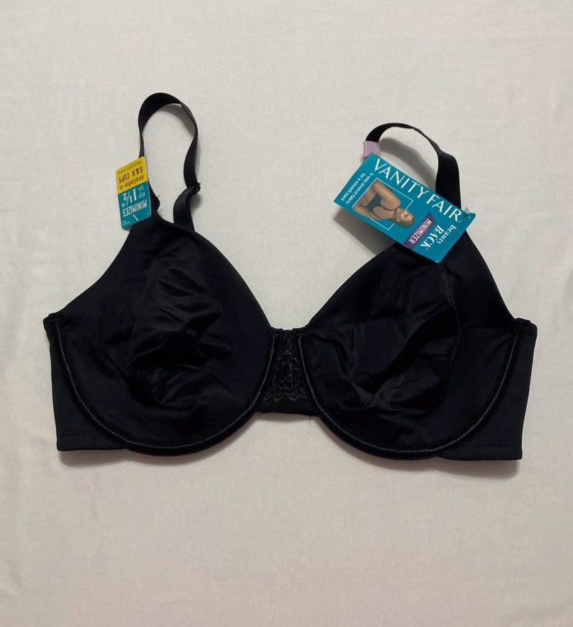 VANITY FAIR Beauty Back Smoothing Minimizer Bra BLACK 36D