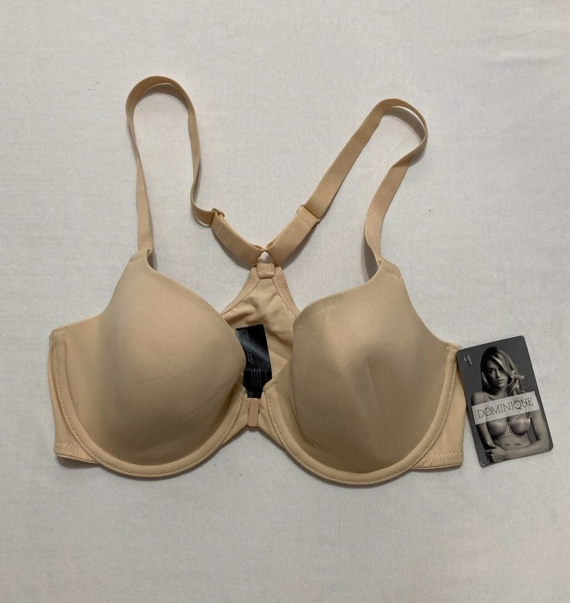 DOMINIQUE Talia Everyday Front Closure Racerback Bra NUDE 34B