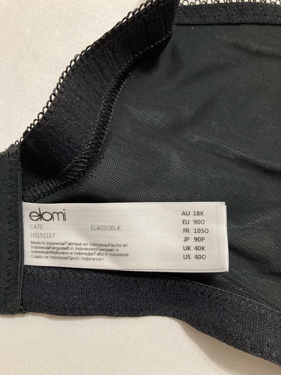 ELOMI Adjustable Full Coverage bras BLACK 90O