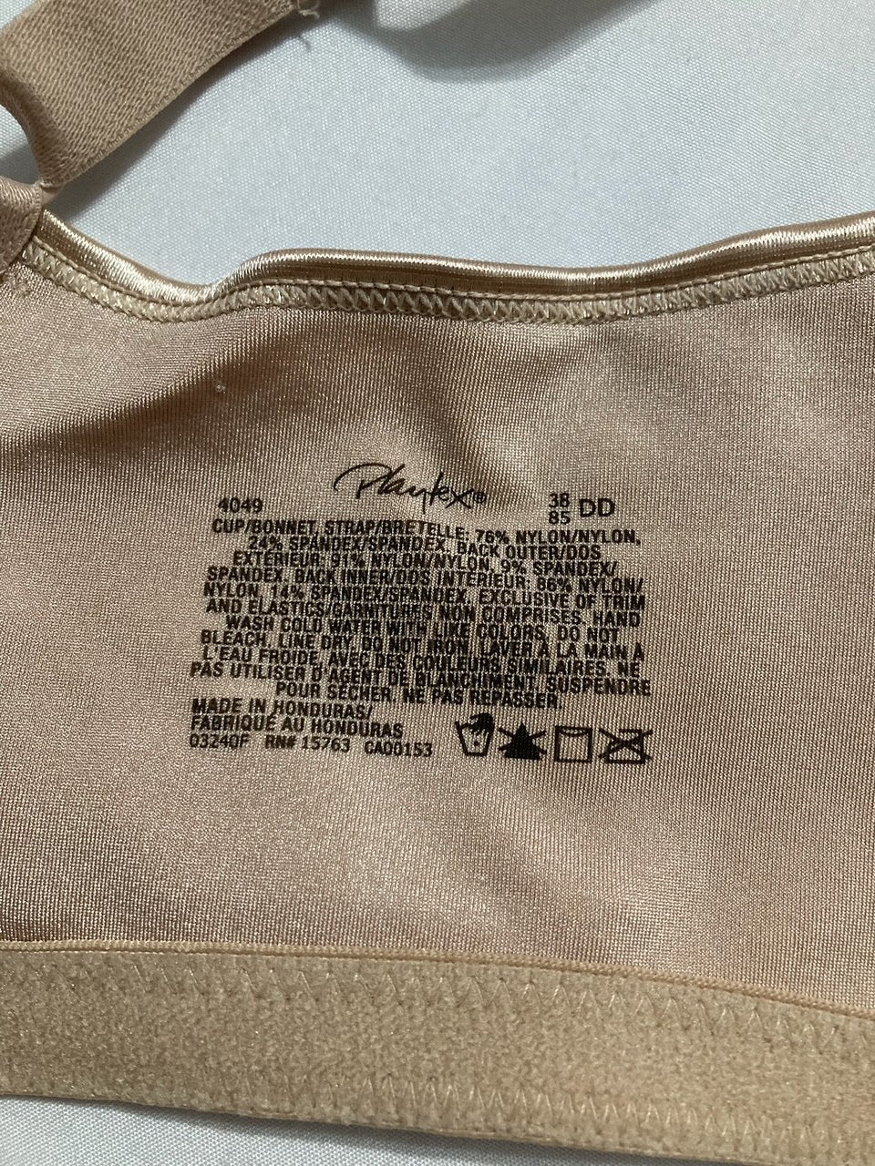 PLAYTEX 18 Hour No Underwire Bra NUDE 38DD