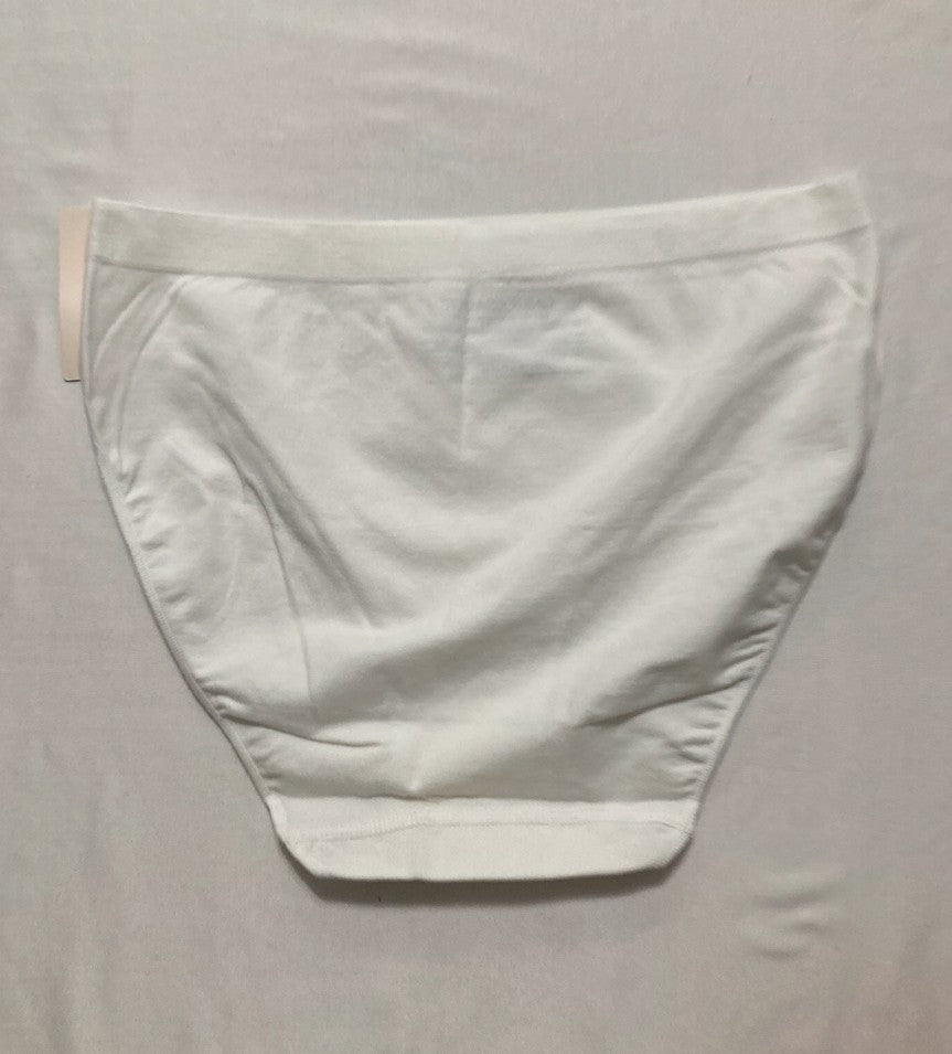 ONGOSSAMER Cabana Cotton Seamless Hi Cut Brief Underwear WHITE M