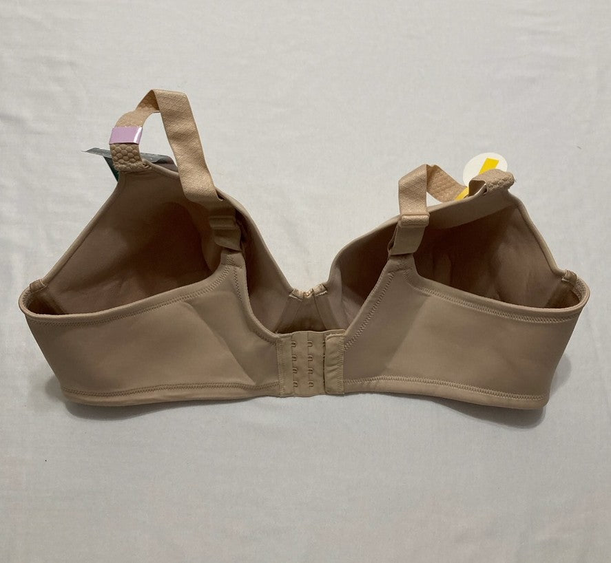 VANITY FAIR Full Figure Beauty Back Smoothing Bra 4 Way Stretch Fabric BEIGE 42D