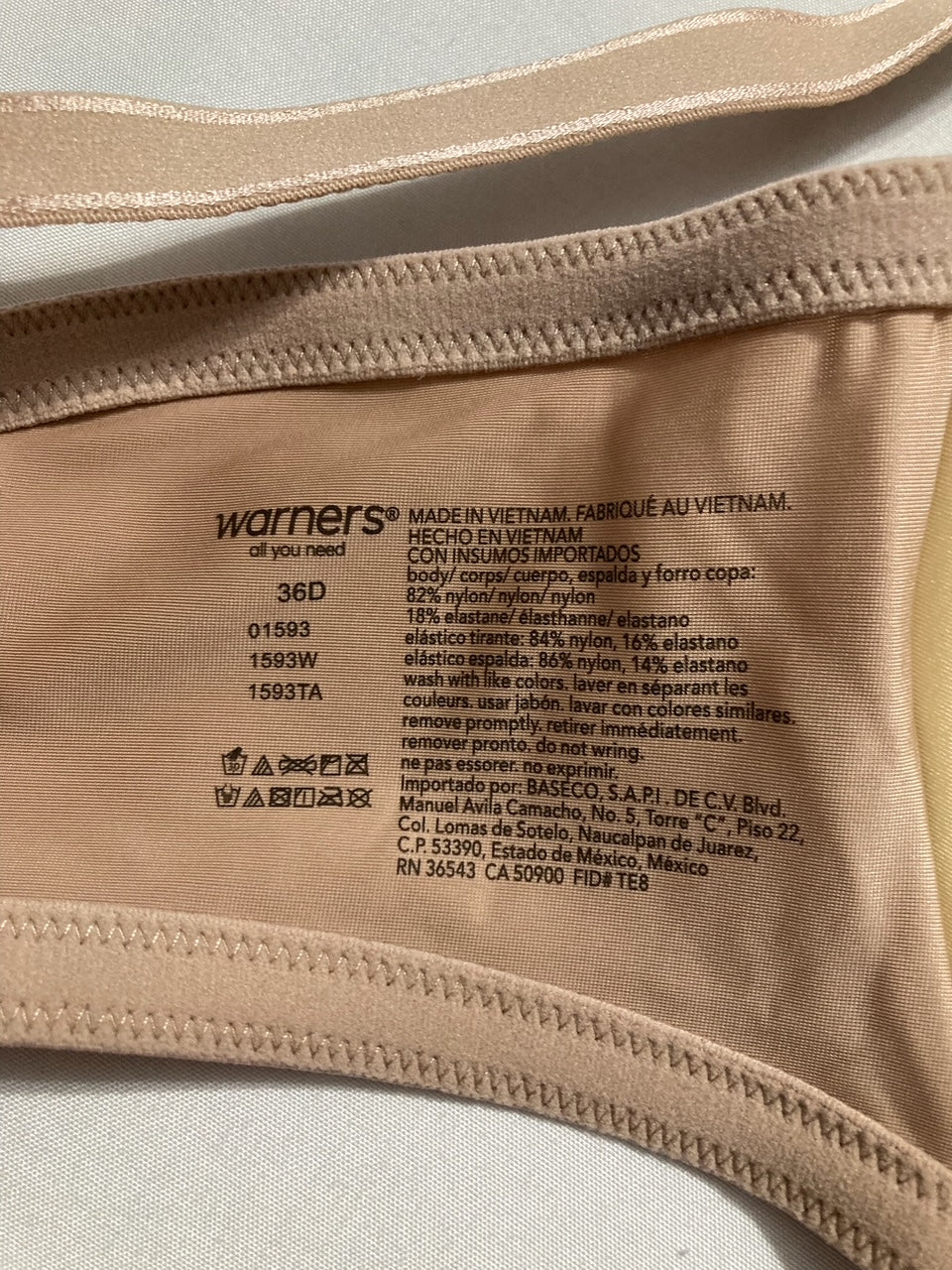 WARNER'S This Is Not A Bra Full-Coverage Underwire Bra TOASTED ALMOND 36D