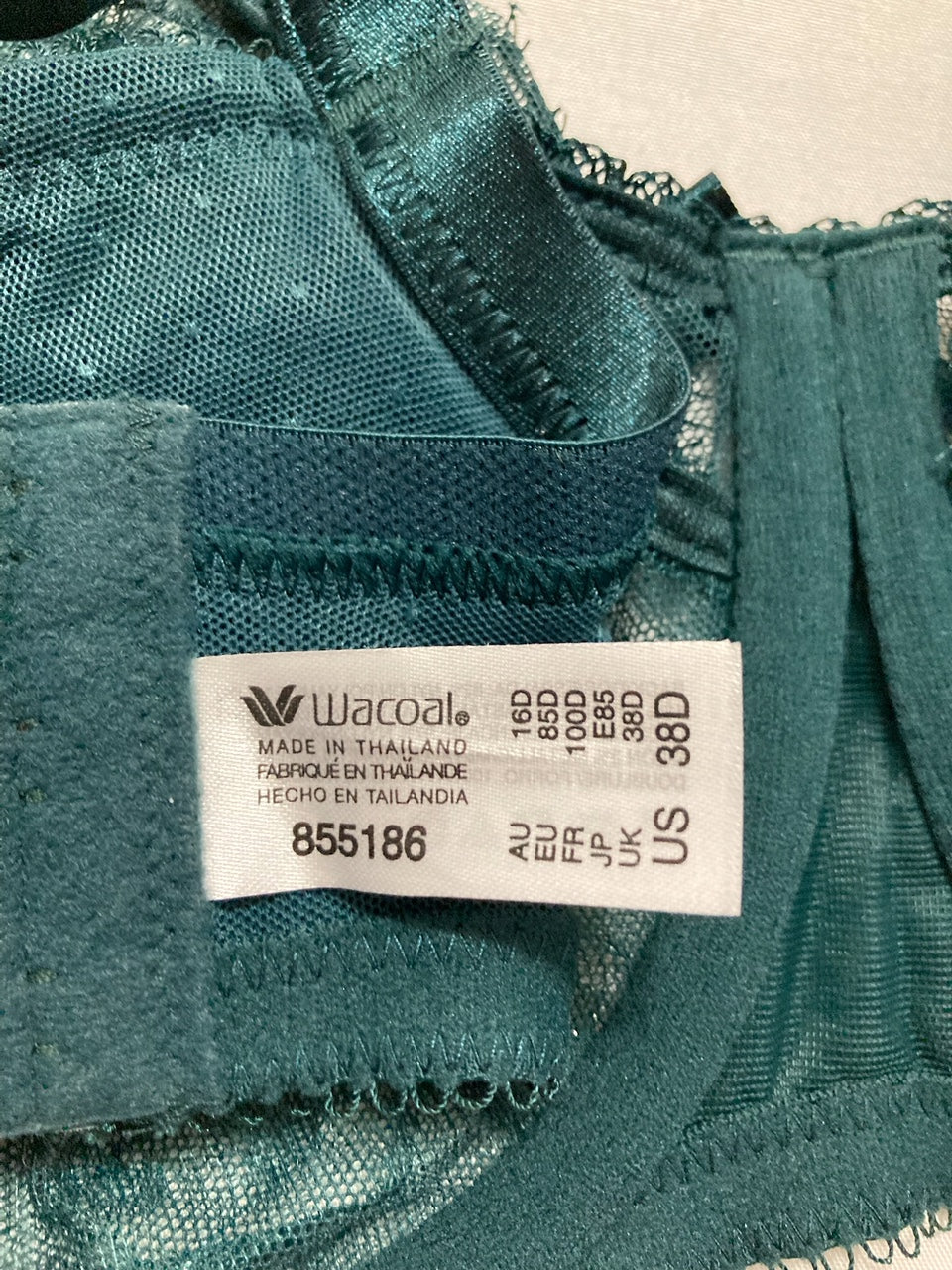 WACOAL Retro Chic Full Figure Underwire Bras GREEN 38D
