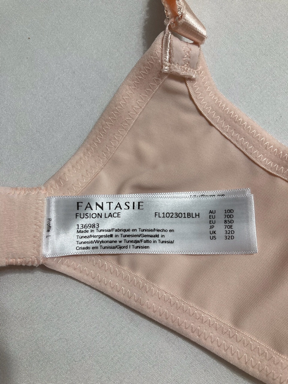 FANTASIE Fusion Lace Underwire Full Cup Side Support Bra BLUS 70D