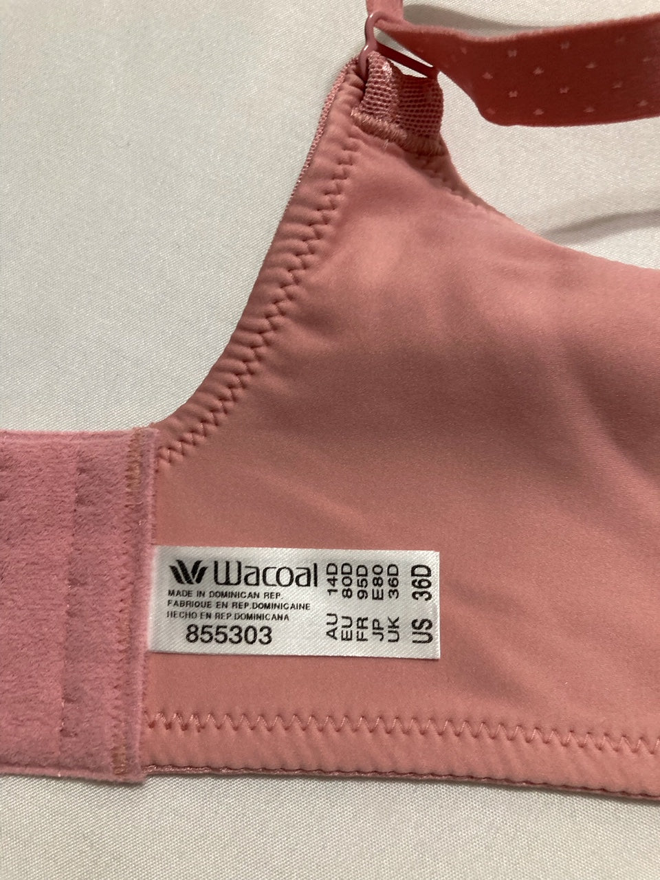 WACOAL Back Appeal Unlined Full Coverage Underwire Bra ROSE 36D