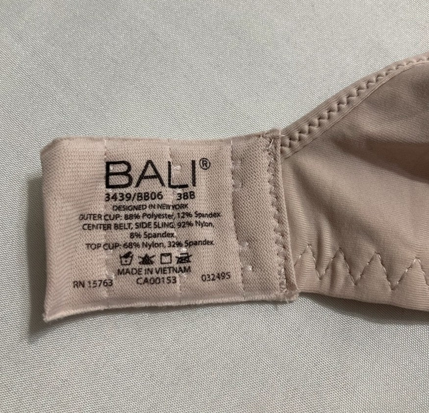 BALI Underwire Br, One Smooth U Ultra Light T-Shirt Bra ROSE 38B