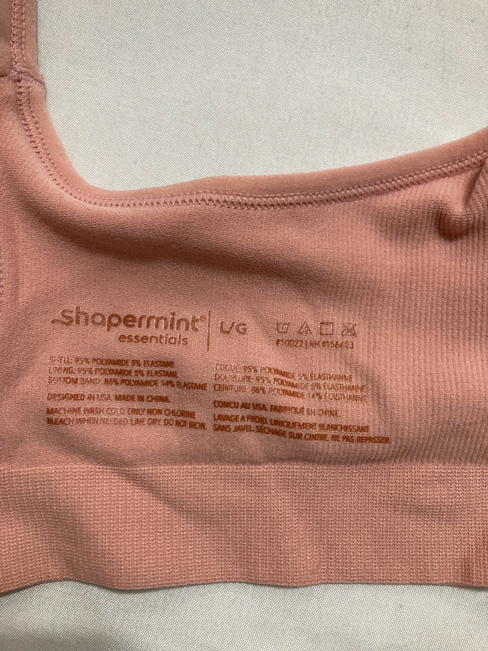 SHAPERMINT Essentials Daily Comfort Wireless Contour Bra ROSE L