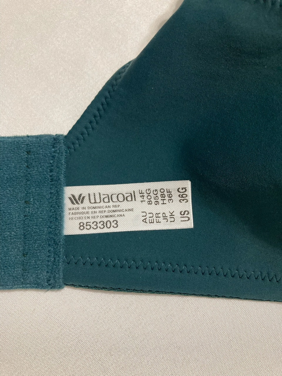 WACOAL Back Appeal Lightly Padded Full Coverage T-Shirt Bra GREEN 36G