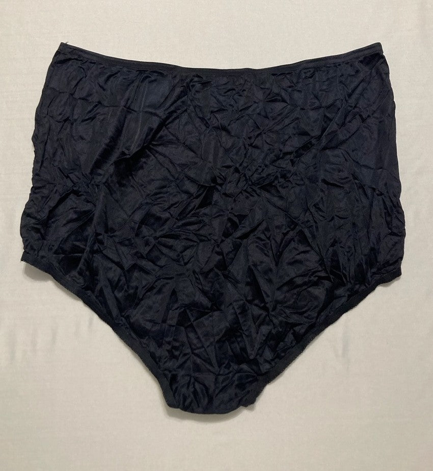 VANITY FAIR High Waisted Underwear, Full Coverage Ladies Panties BLACK 10