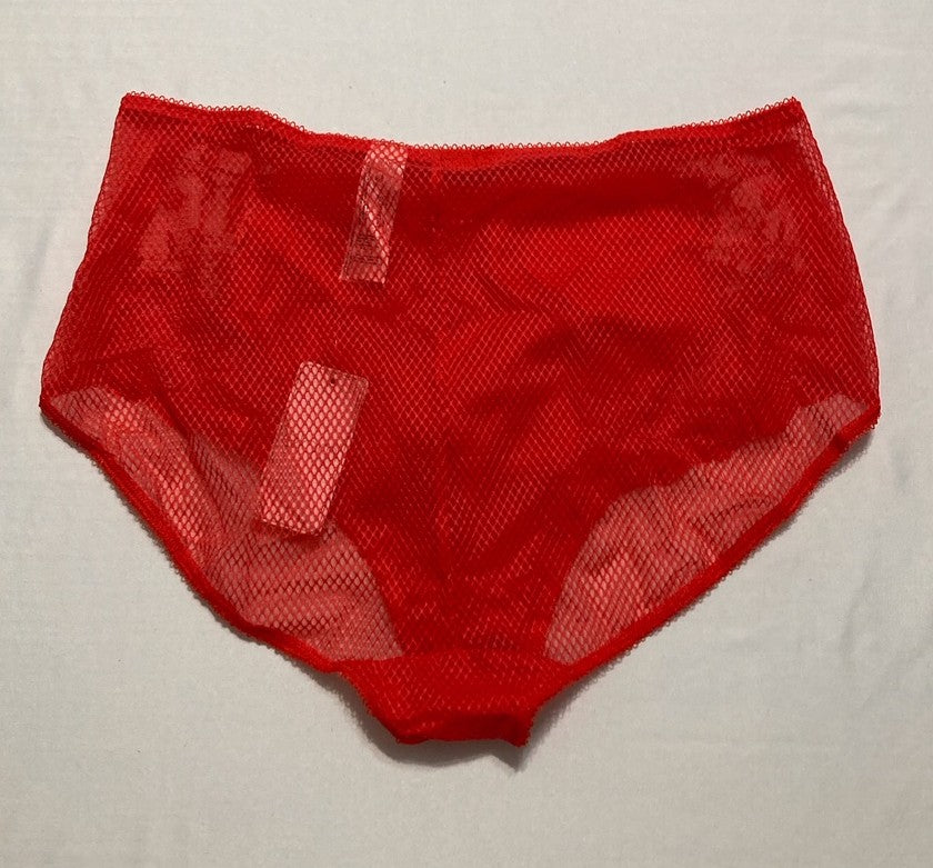 ELOMI Charley Embroidered Full Coverage Brief RED XL