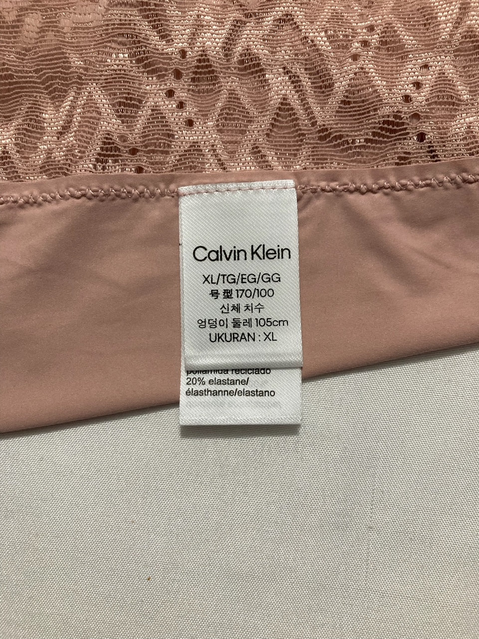 CALVIN KLEIN Attraction Lace Trim Hipster PINK XL