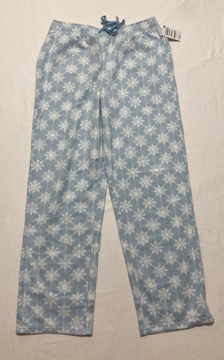 CHARTER CLUB Light Blue Snowflake Print Pajama Pants with Pockets BLUE SMALL