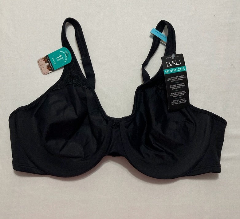 BALI Comfort Minimizer Bra Full-Coverage Underwire Bra BLACK 38C