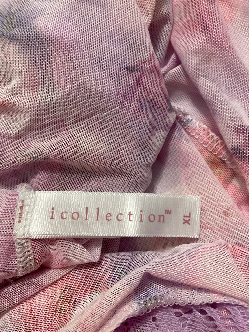 ICOLLECTION Lexi chemise sleepwear dress PURPLE XL