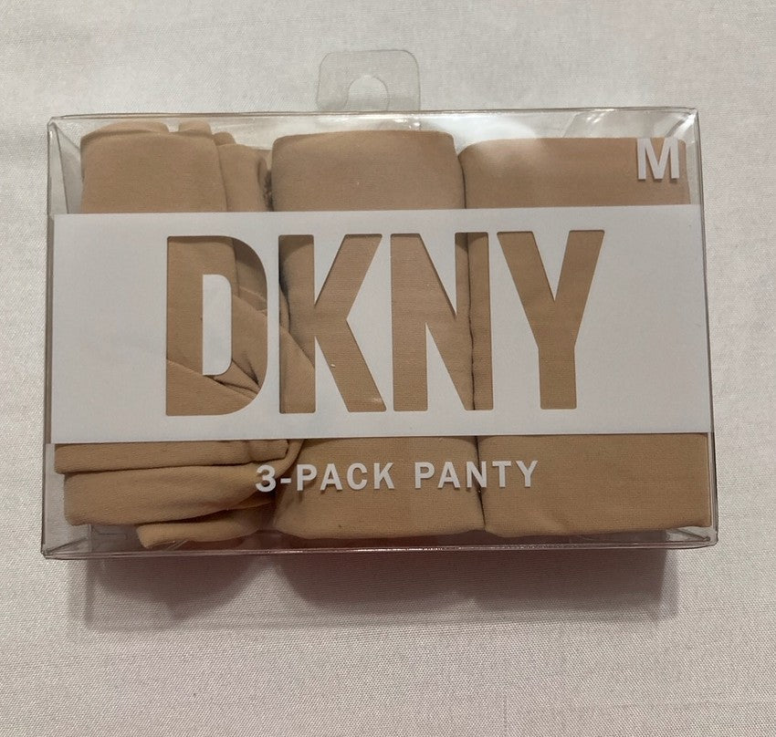 DKNY Litewear Cut Anywhere Hipster Panties 3 Pack Box Multipack BEIGE M