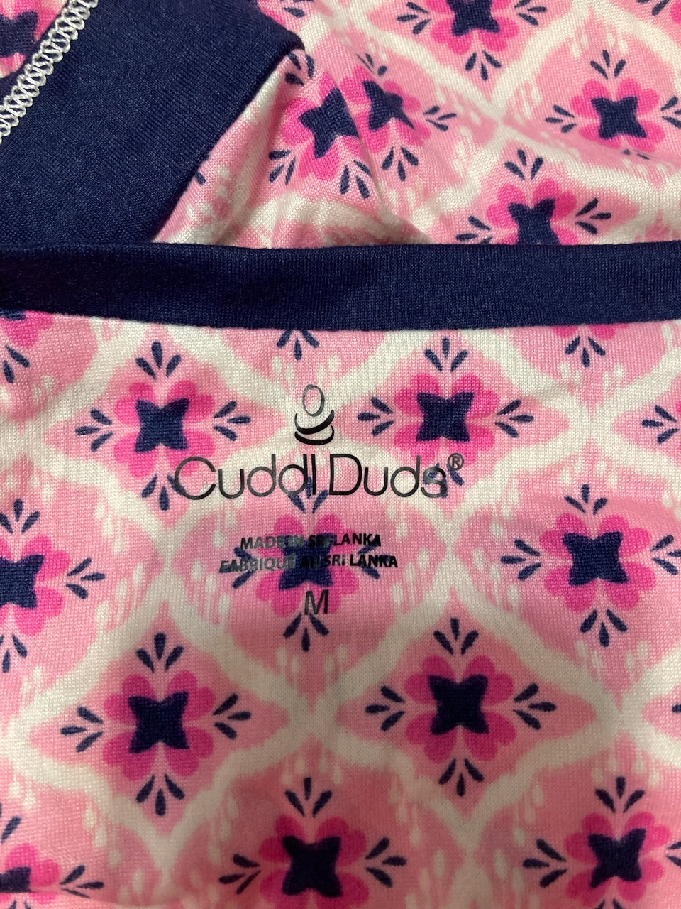 CUDDI DUDS Long Sleeve Scoop Neck Short Sleepshirt PINK M