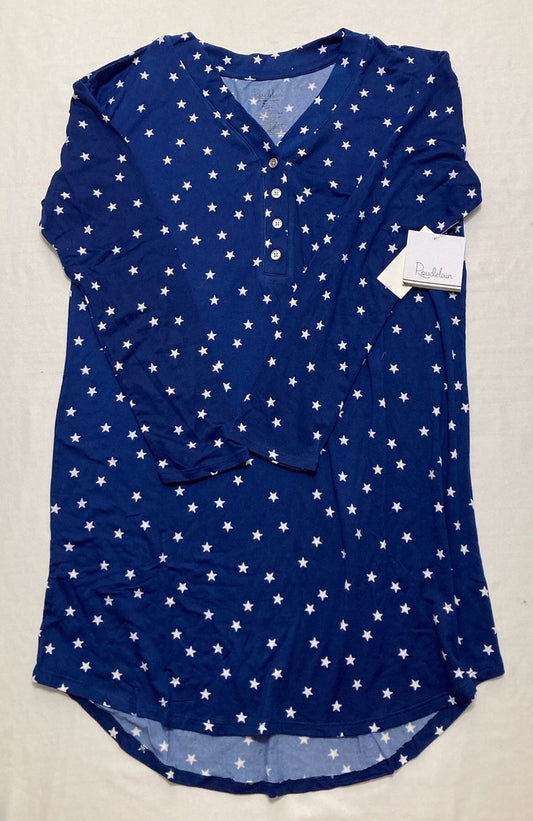 ROUDELAIN Long-Sleeve Henley Sleepshirt BLUE S