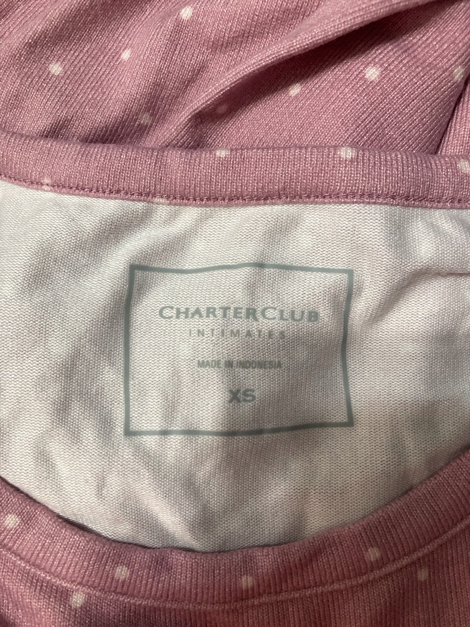 CHARTER CLUB Essentials Long Nightgown dress long sleeve ROSE XS