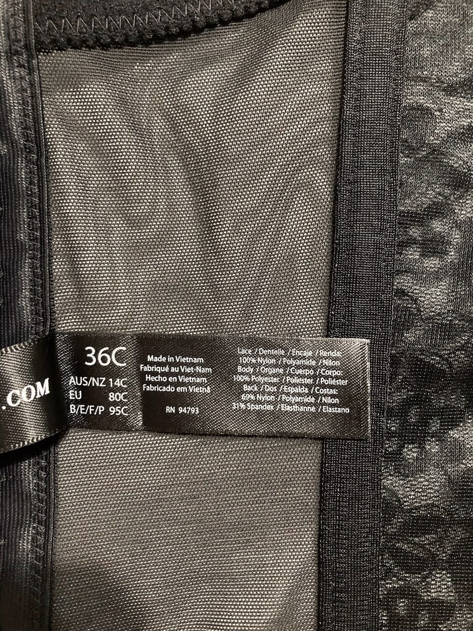 DOMINIQUE Lace Longline Corset Bustier Strapless Bra Seamless BLACK 36C