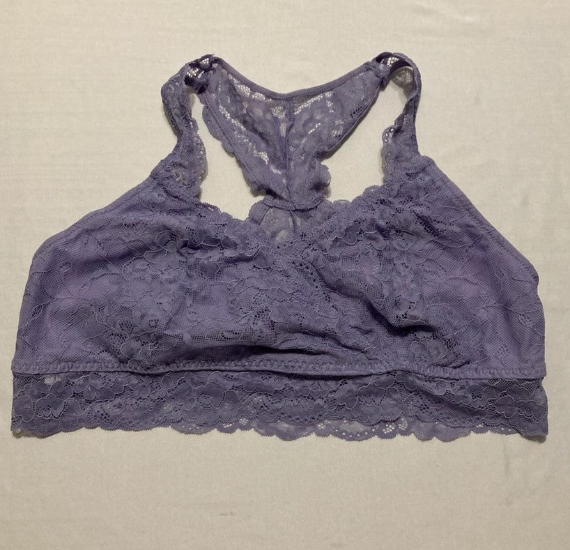 MOTHERHOOD Lace Racerback Maternity and Nursing Sleep Bra PURPLE XL