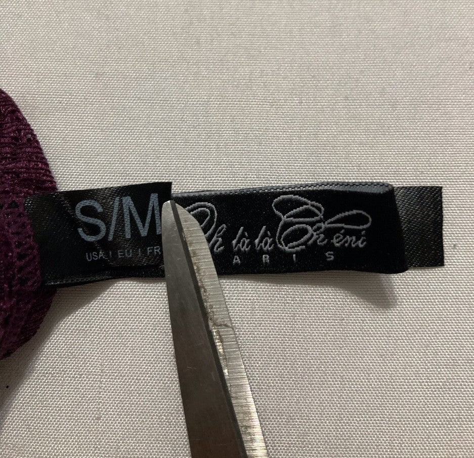 OH LA LA CHERI Alessa Super Plunge Lacy Teddy PURPLE S/M