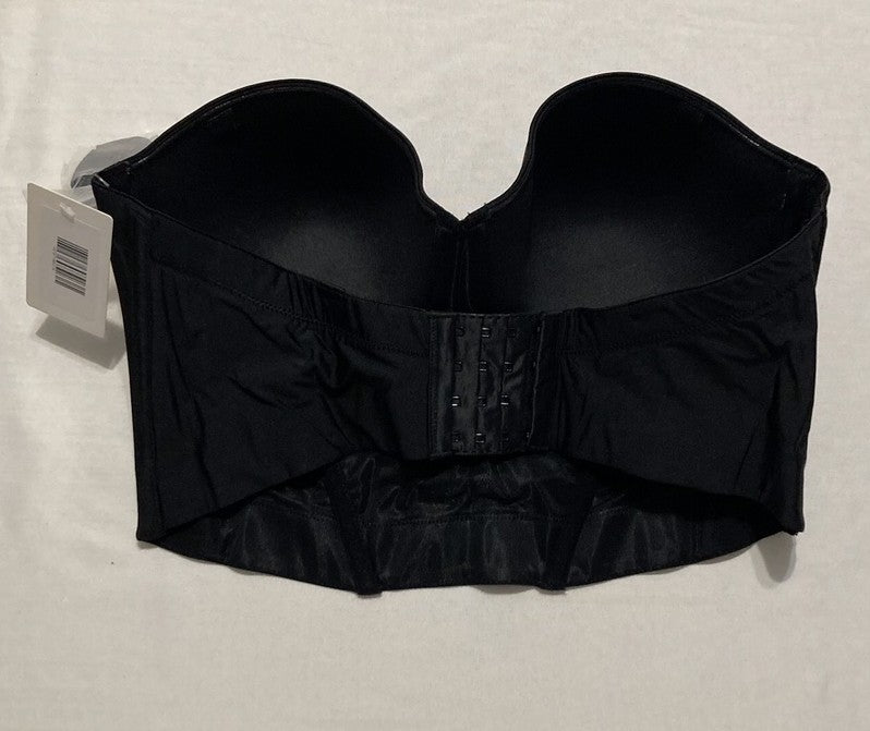 FELINA Body Veil Longline Strapless Bra Seamless Adjustable BLACK 38C