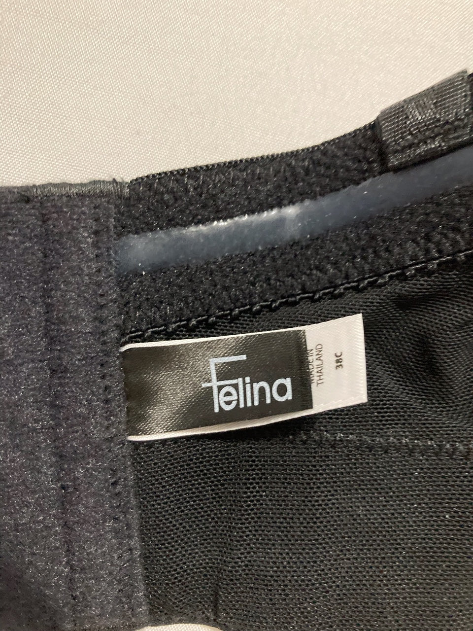 FELINA Body Veil Longline Strapless Bra Seamless Adjustable BLACK 38C