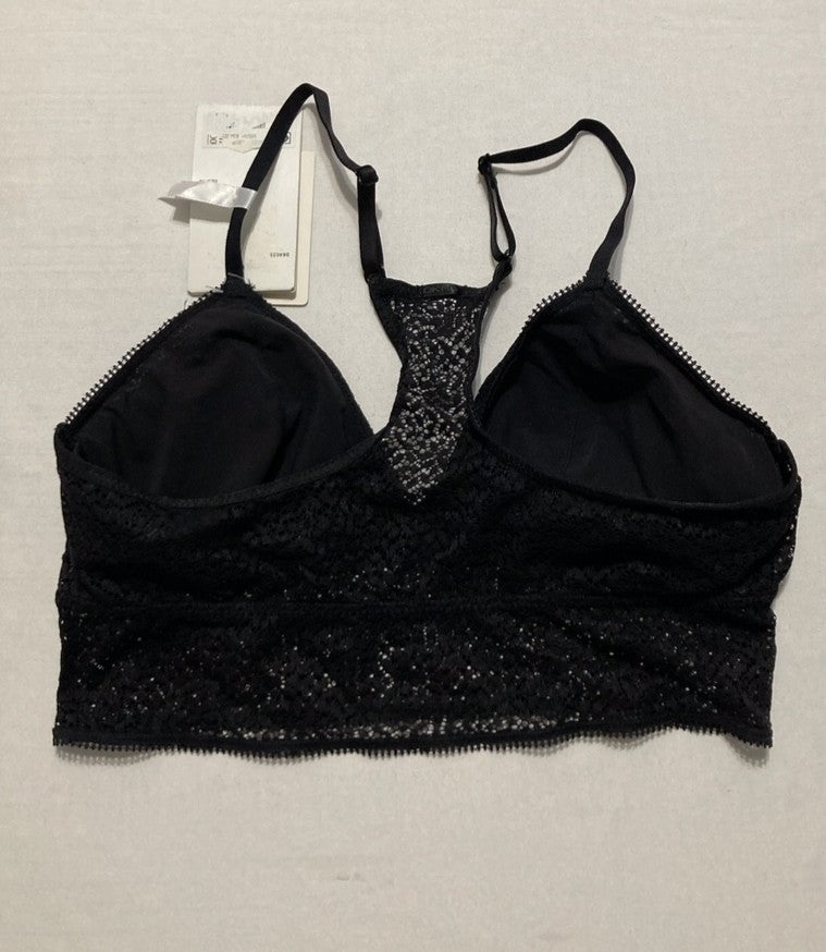 DKNY Modern Lace Longline Bralette Bra BLACK M