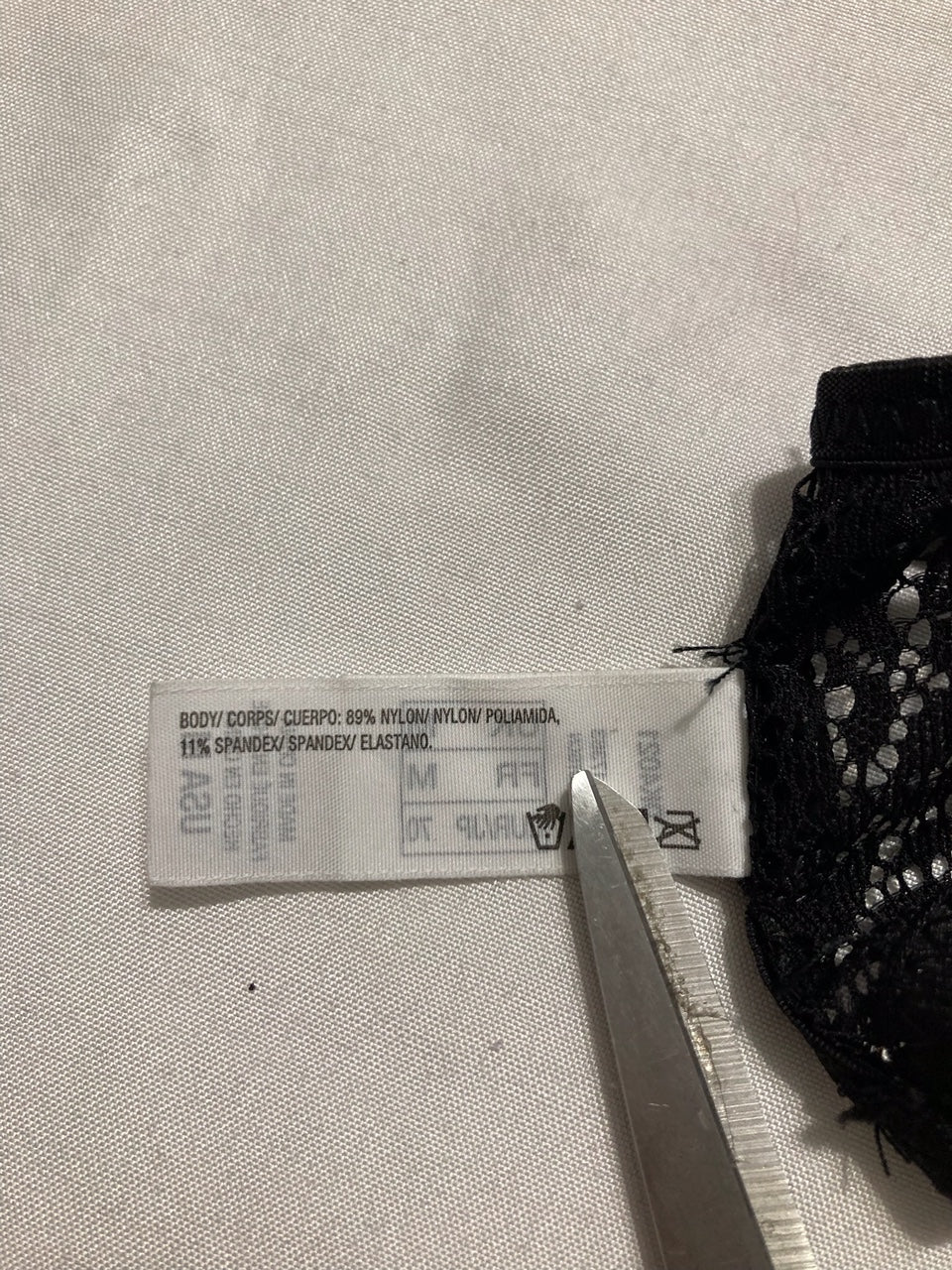 DKNY Modern Lace Longline Bralette Bra BLACK M