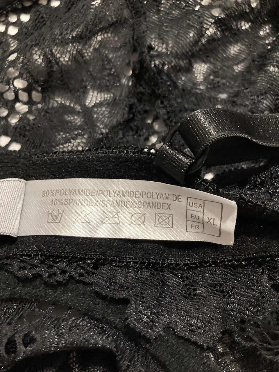 OH LA LA CHERI Page Convertible Unlined Lace Teddy With Underwire BLACK XL