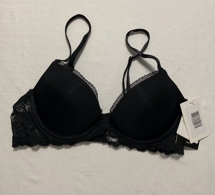 CALVIN KLEIN Seductive Comfort with Lace Demi Bra BLACK 36A
