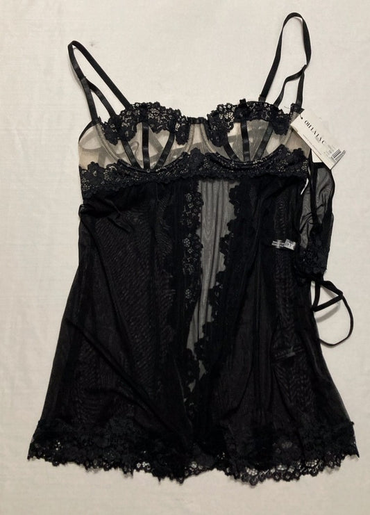 OH LA LA CHERI Dress lingerie Babydoll underwire BLACK XL