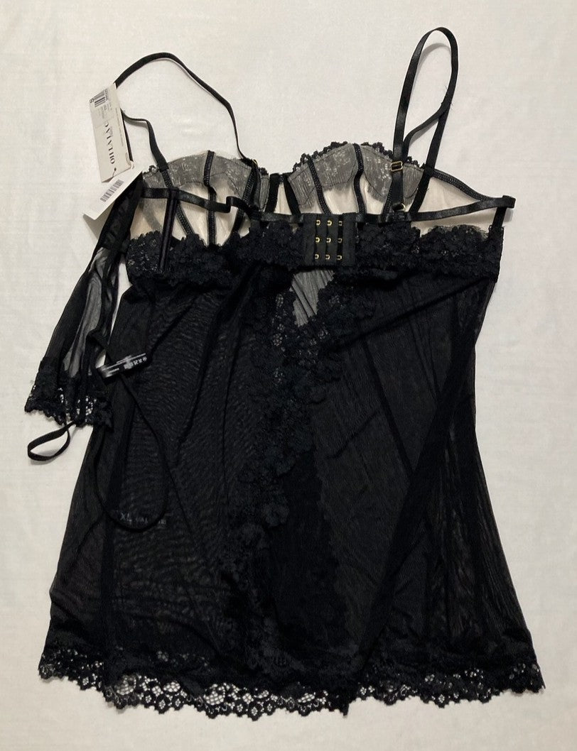 OH LA LA CHERI Dress lingerie Babydoll underwire BLACK XL