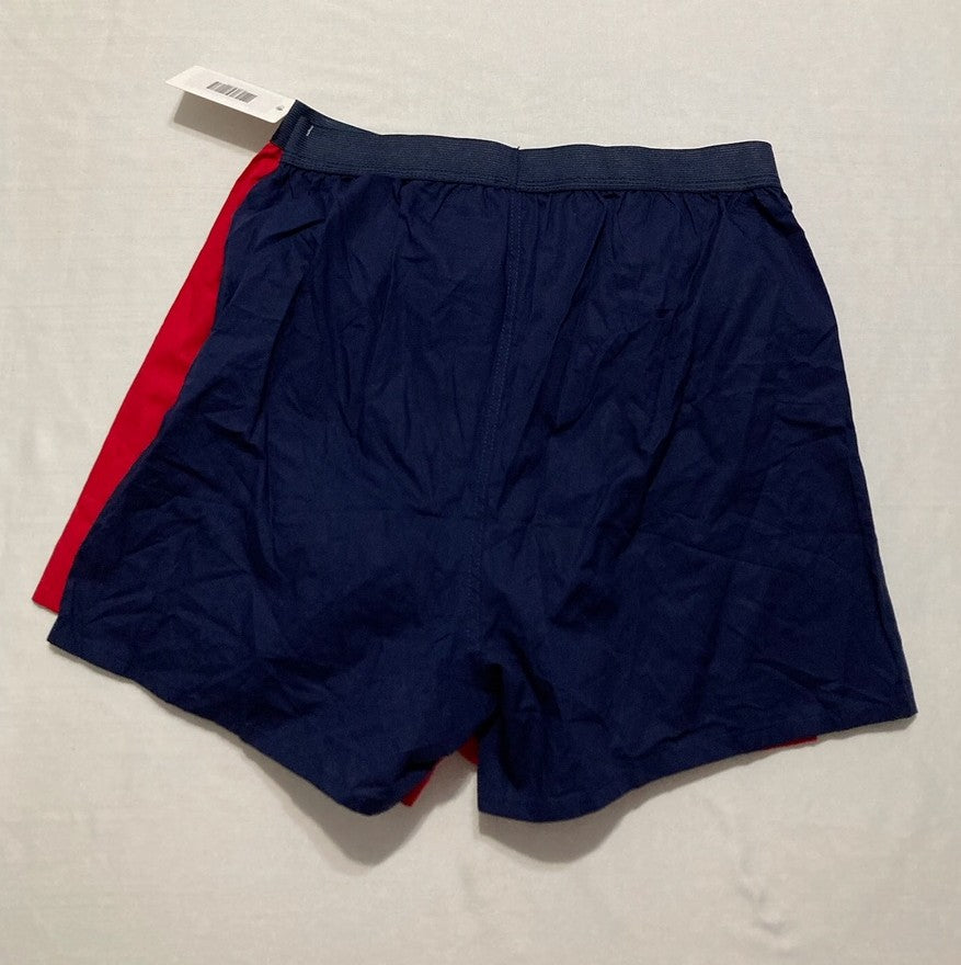 CLUBROOM Mens Classic Fit Shorts PACK 2 RED/BLUE S