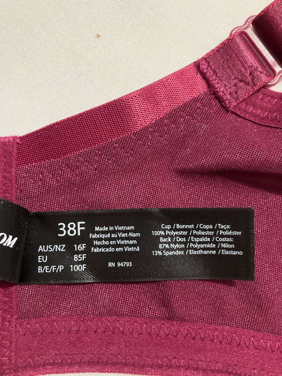 DOMINIQUE Mystique Minimizer Bra Seamless Full Figure Underwire PURPLE 38F