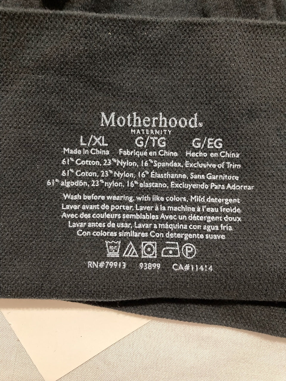 MOTHERHOOD Maternity Maternity Postpartum Seamless Support Panty BLACK L/XL