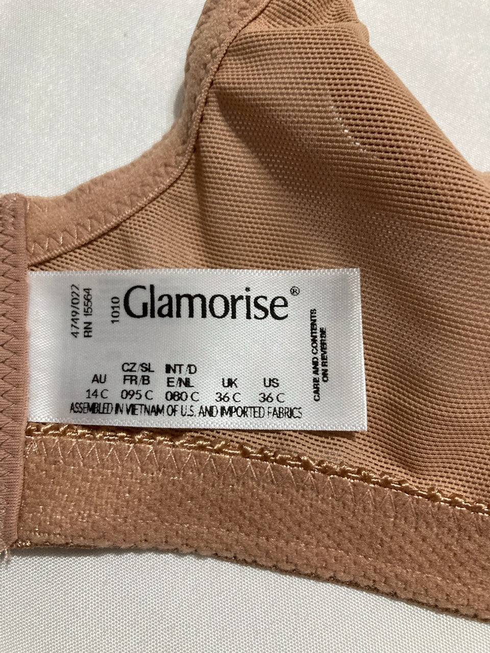 GLAMORISE Plus Size MagicLift Natural Support Bra Wirefree CAFÉ 36C