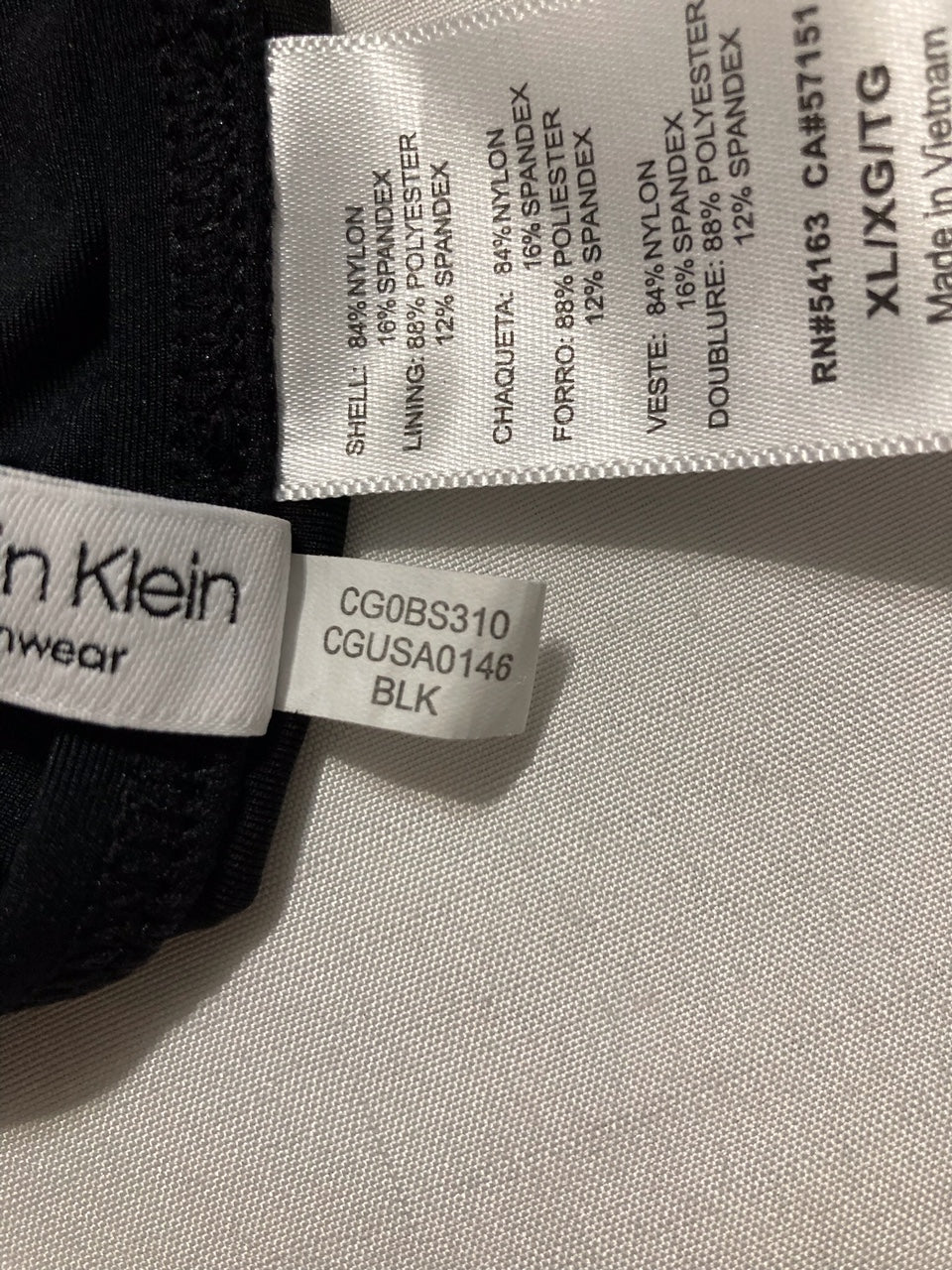 CALVIN KLEIN Classic Full Coverage Low Waisted Bikini Bottom BLACK XL