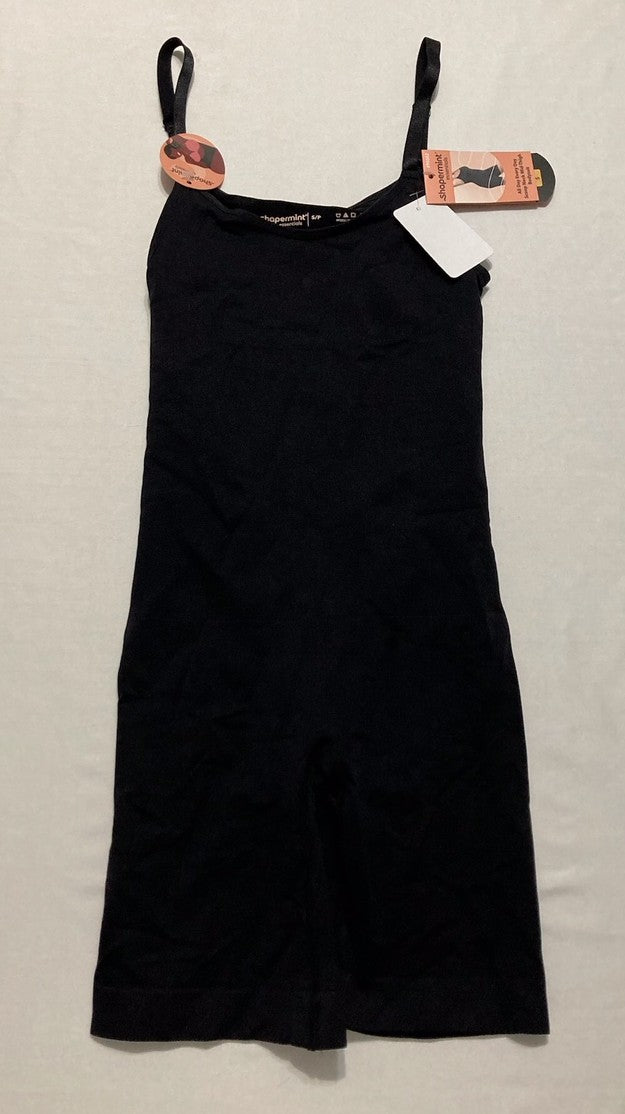 SHAPERMINT Scoop Neck Mid-Thigh Bodysuit BLACK S