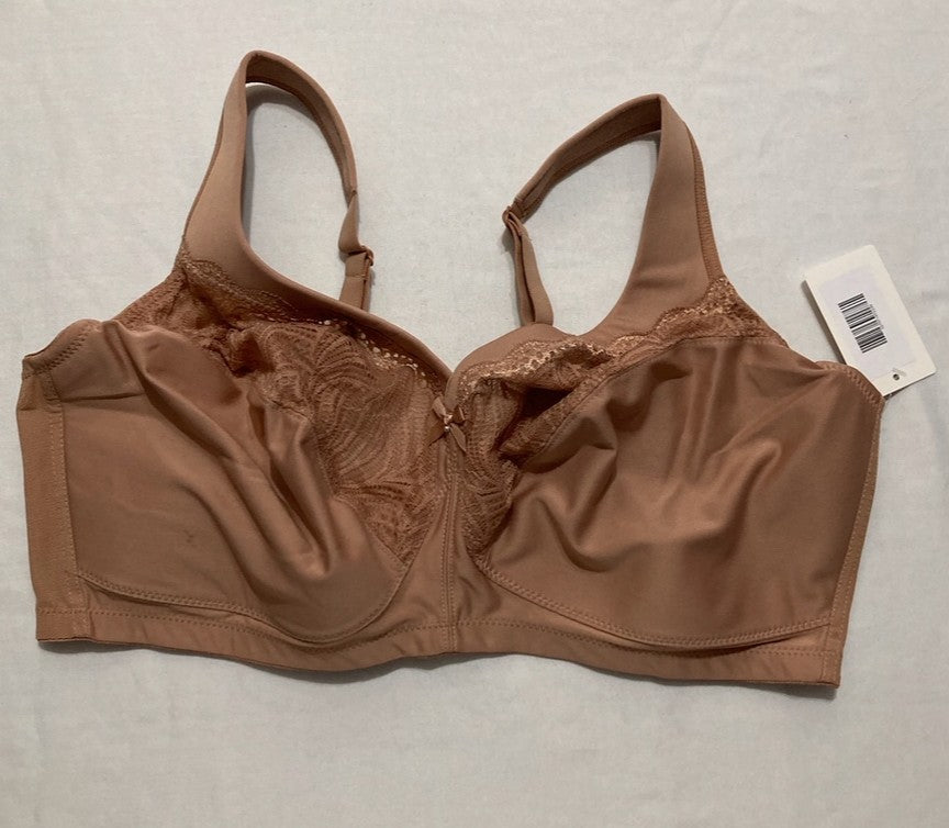 GLAMORISE Plus Size MagicLift Natural Support Bra Wirefree CAFÉ 44DD